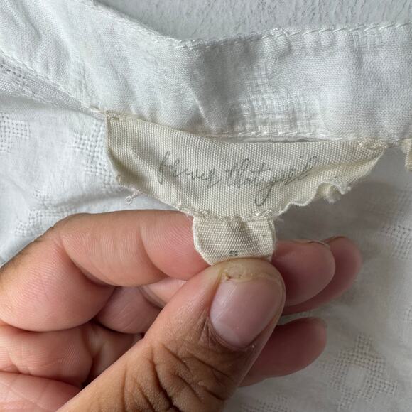 Forever That Girl White Embroidered Peasant Blouse Boho Festival Top 100% Cotton - Picture 6 of 12